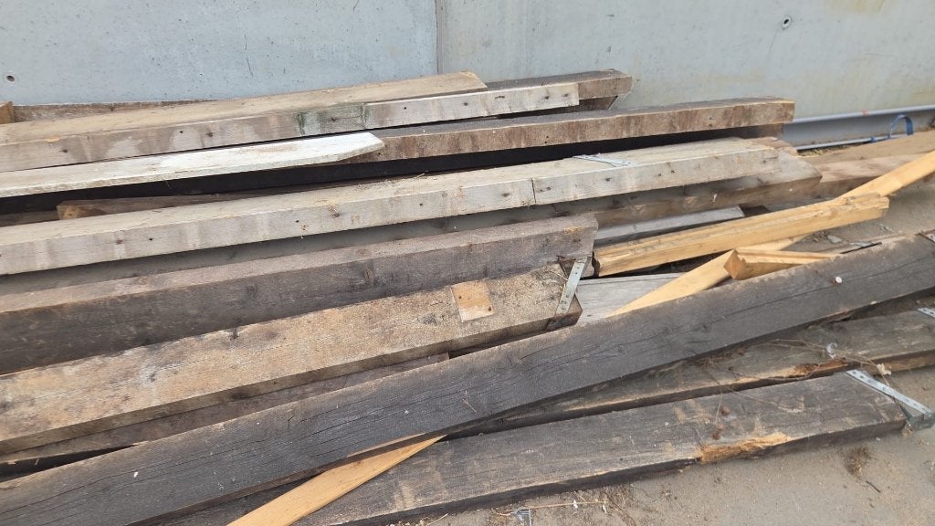 Gordingen, Doe-het-zelf en Verbouw, Hout en Planken, Gebruikt, Minder dan 25 mm, Ophalen of Verzenden, 300 cm of meer