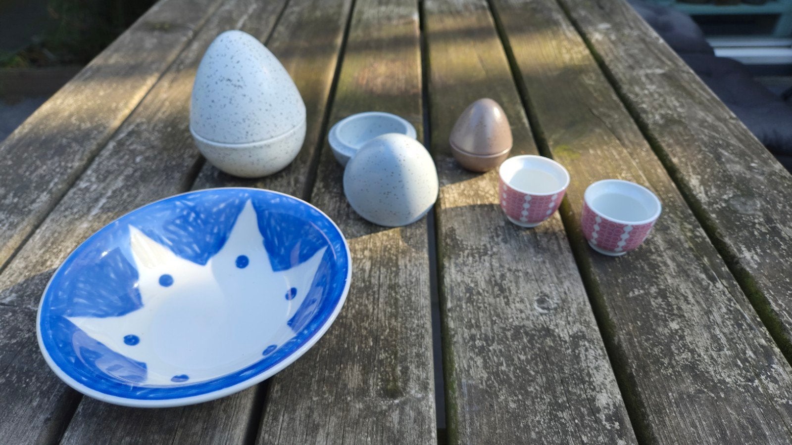 IKEA RÅDFRÅGA Eierenset & John Tams Schaaltje, Ophalen of Verzenden