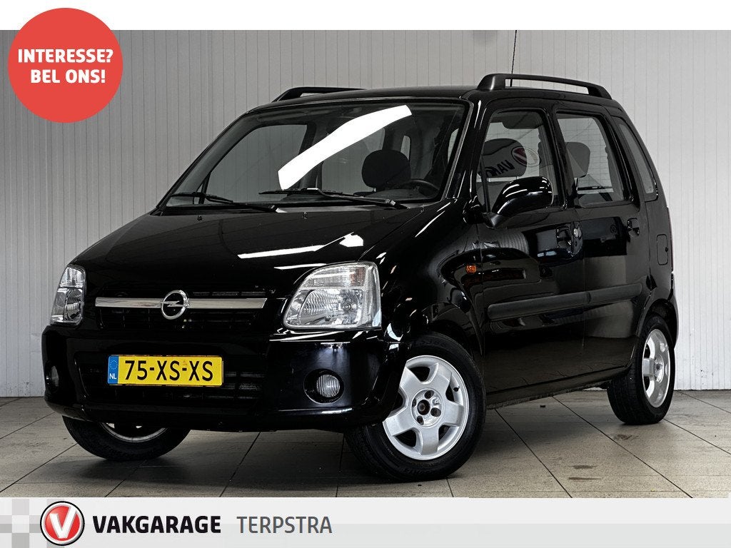 Opel Agila 1.2-16V Temptation/ 5-Drs/ Trekhaak/ Airco/ C.V., Auto's, Opel, Stof, Zwart, 4 cilinders, 82 pk