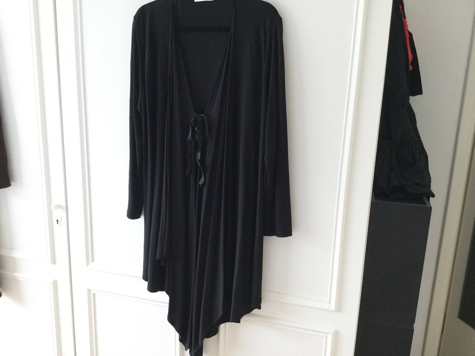 Zwart lang vest., Kleding | Dames, Ophalen of Verzenden, Zo goed als nieuw, Zwart, Trui of Vest