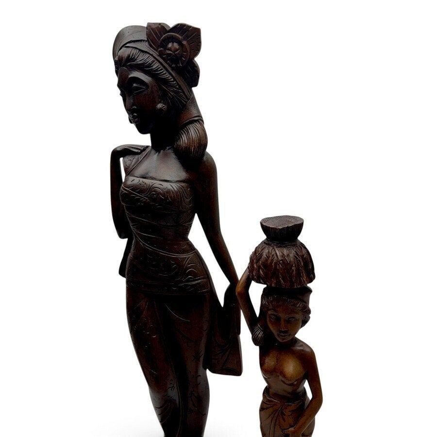 Drie Indisch houten sculpturen, Ophalen of Verzenden
