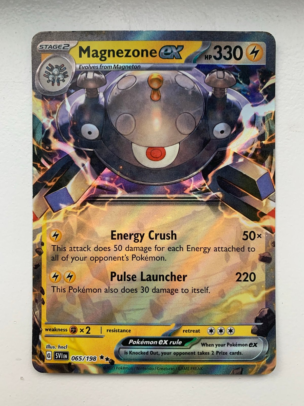 Magnozone ex Pokémon kaart, Ophalen of Verzenden, Gebruikt, Losse kaart