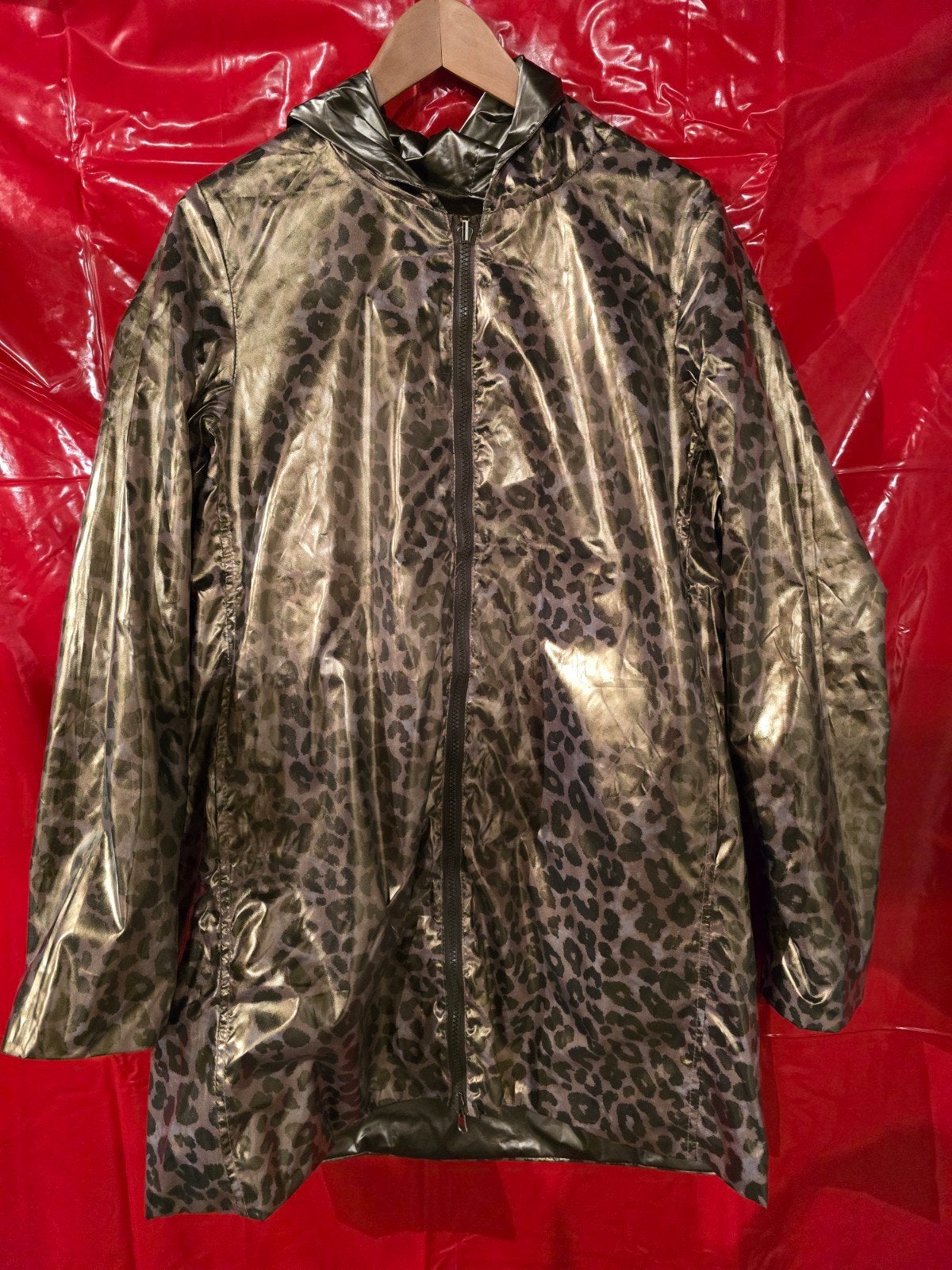 Omkeerbare regenjas met luipaardprint, Maat 42/44 (L), Nieuw, Onbekend, Meerkleurig