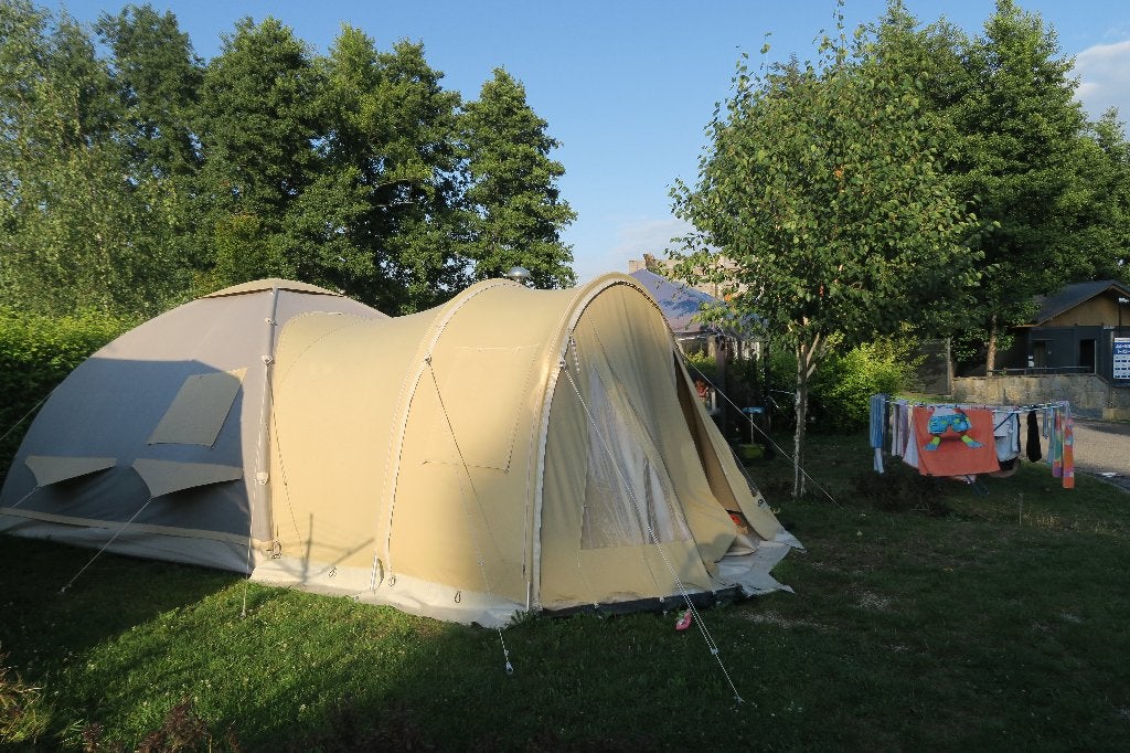 Karsten tent 350 incl. luifels en kuipzeil, Ophalen, Zo goed als nieuw, Meer dan 6