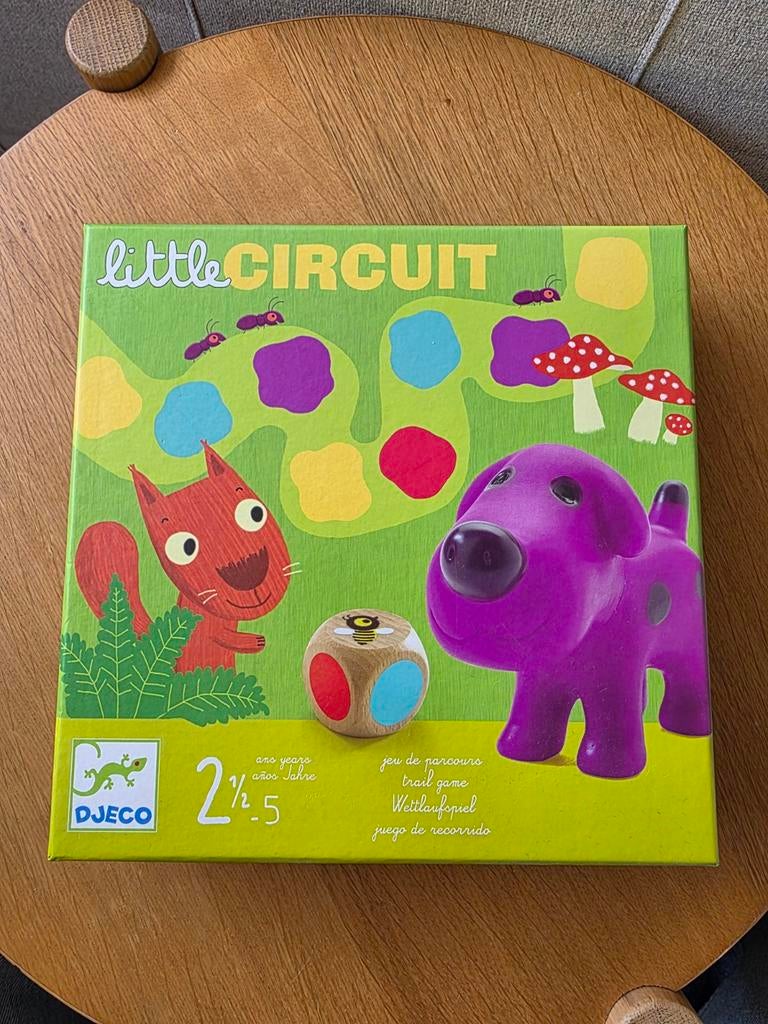 Djeco Little Circuit: Leuk bordspel voor jonge kinderen, Een of twee spelers, Ophalen of Verzenden, Zo goed als nieuw, Djeco