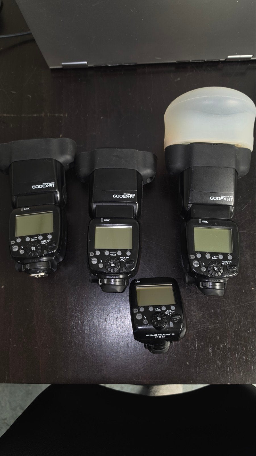 3x Canon Speedlite 600EX-RT flitser