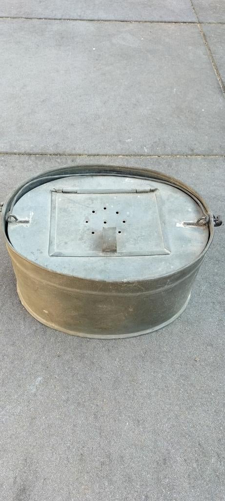 Vintage Zinken Visemmer / Aasemmer met Binnenbak, Ophalen