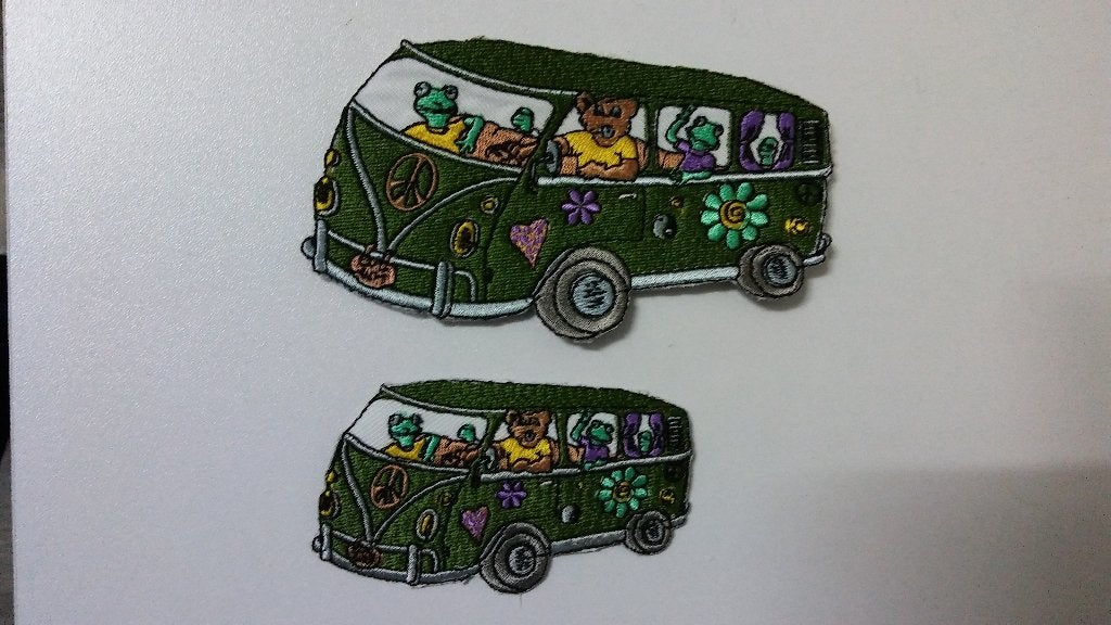 Bus Busje vakantie vintage embleem patch hippie kleding, Verzenden, Nieuw, Overige typen
