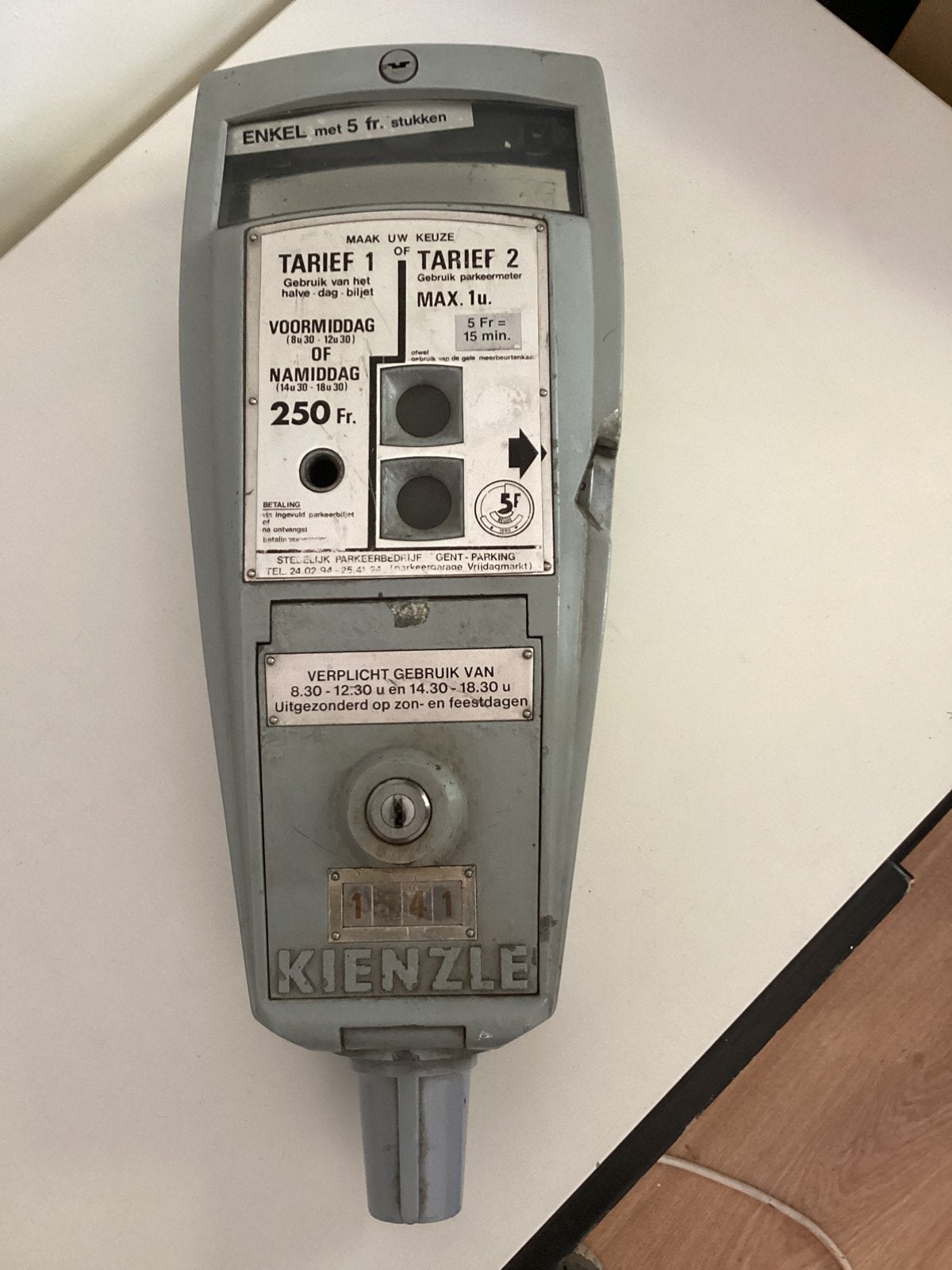 Parkeermeter - België- Vintage, Ophalen of Verzenden, Gebruikt