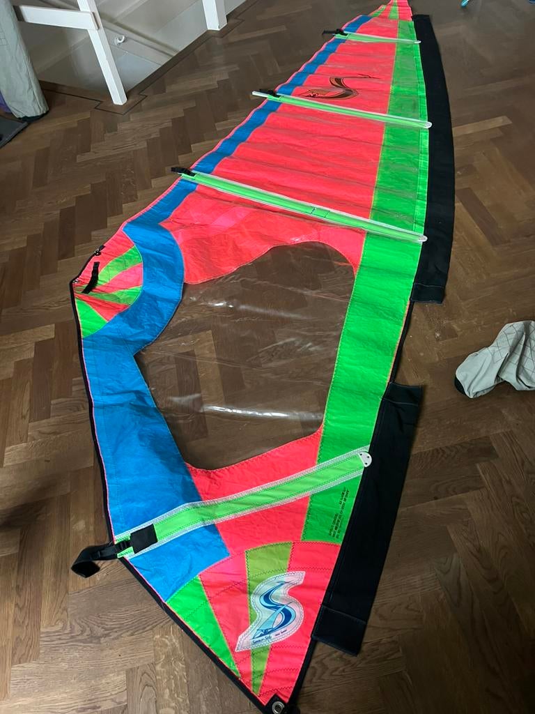 3 Simmer Style surfzeilen 3.5, 4.5 en 5.2m2, Watersport en Boten, Windsurfen, Ophalen of Verzenden, Gebruikt, Zeil, Met draagtas