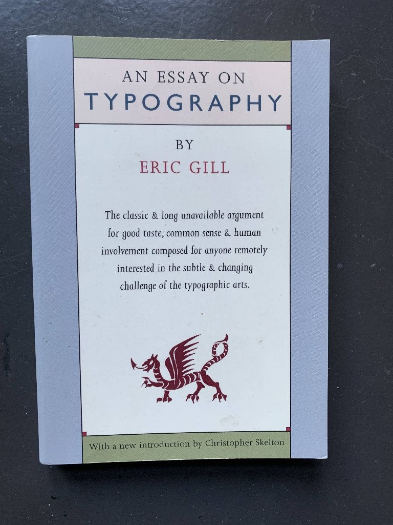 Eric Gill - An essay on typography, Eric Gill, Ophalen of Verzenden, Zo goed als nieuw, Overige onderwerpen
