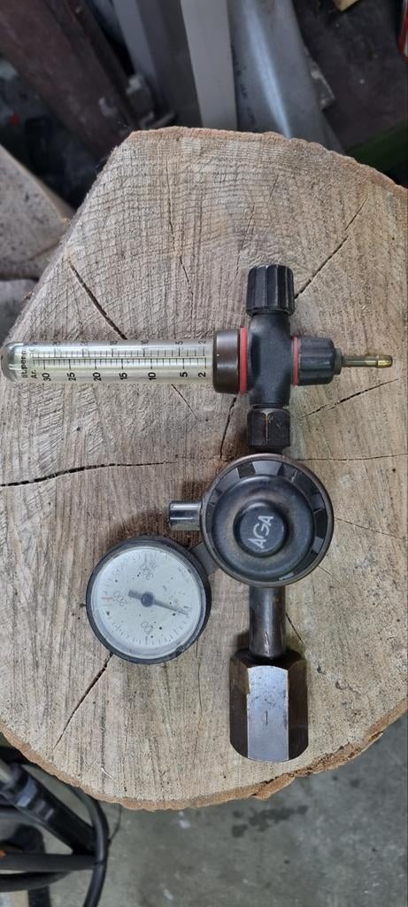 CO2/Argon Reduceerventiel met Flowmeter, Doe-het-zelf en Verbouw, Ophalen, Gebruikt, Co2