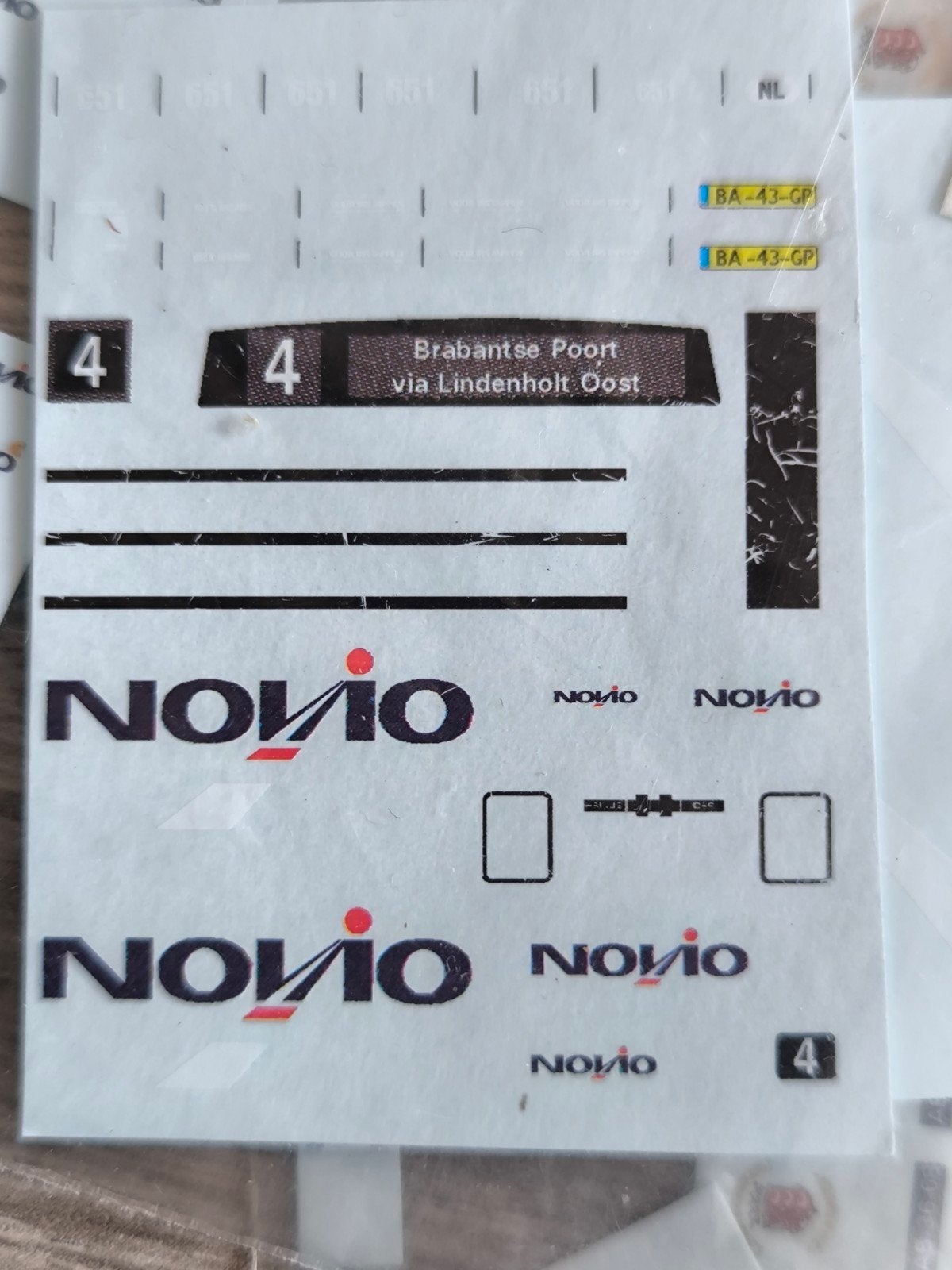 Hb modelbus Decals Novio, Verzenden, Nieuw, Bus of Vrachtwagen