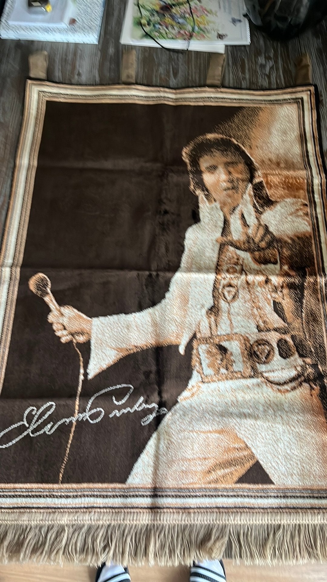 Wandkleed Elvis Presley, 100 tot 150 cm, Zo goed als nieuw, Rechthoekig, 50 tot 100 cm