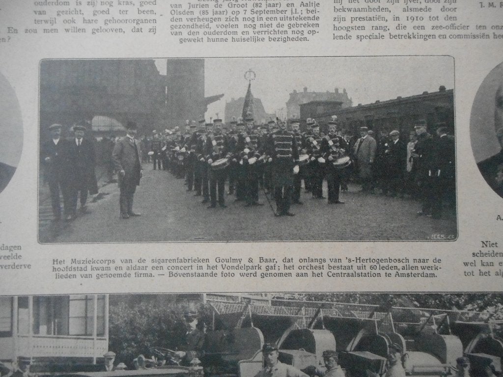 Den Bosch. Muziekcorps Sigarenfabriek Goulmy & Baar. 1912., Verzamelen, Tijdschriften, Kranten en Knipsels, Ophalen of Verzenden