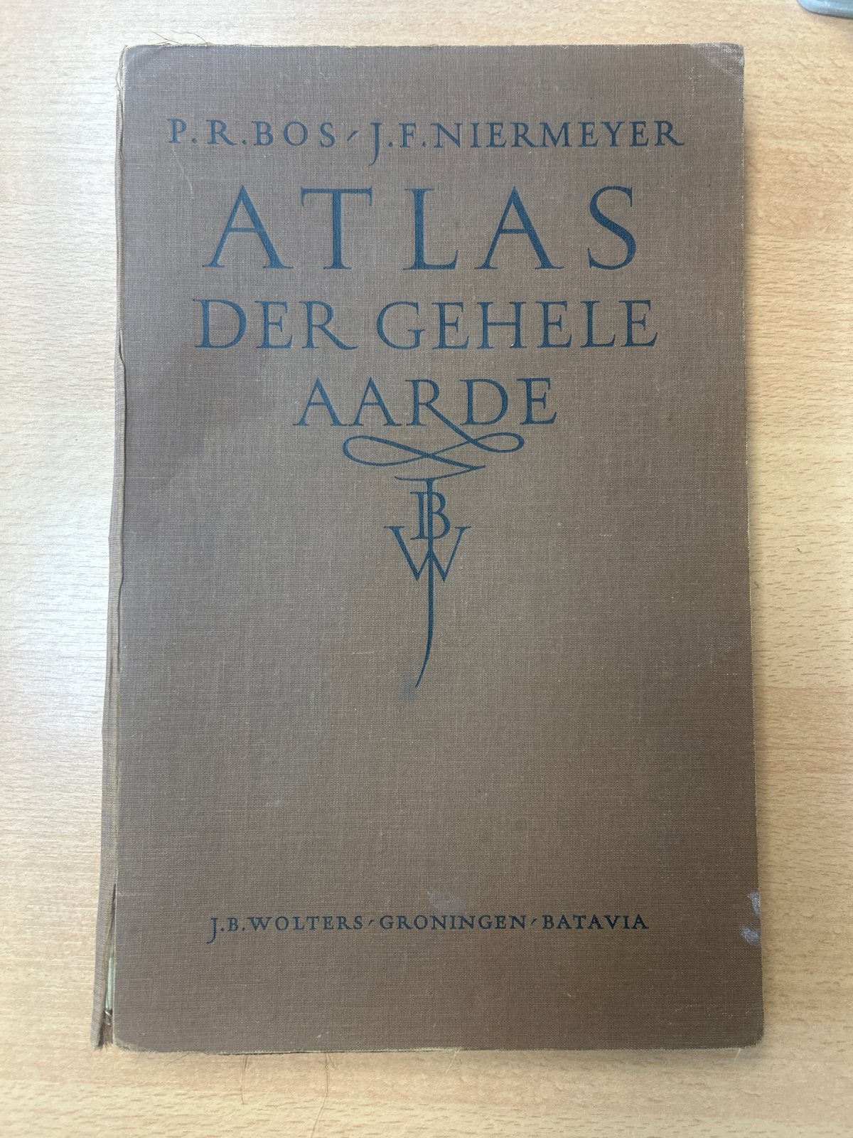 Bos-Niermeyer Schoolatlas der Gehele Aarde 1947, Gelezen, Bosatlas, Ophalen of Verzenden, 1800 tot 2000
