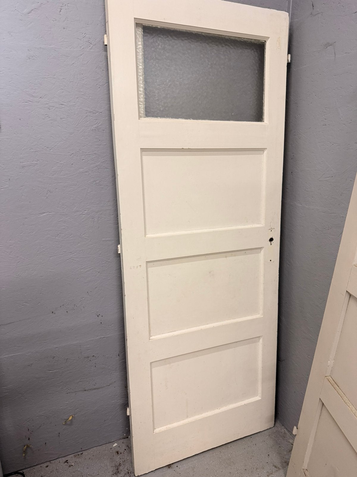 2 x oude paneel deur met glas 200x77 cm, Ophalen, Gebruikt, Minder dan 80 cm, Binnendeur