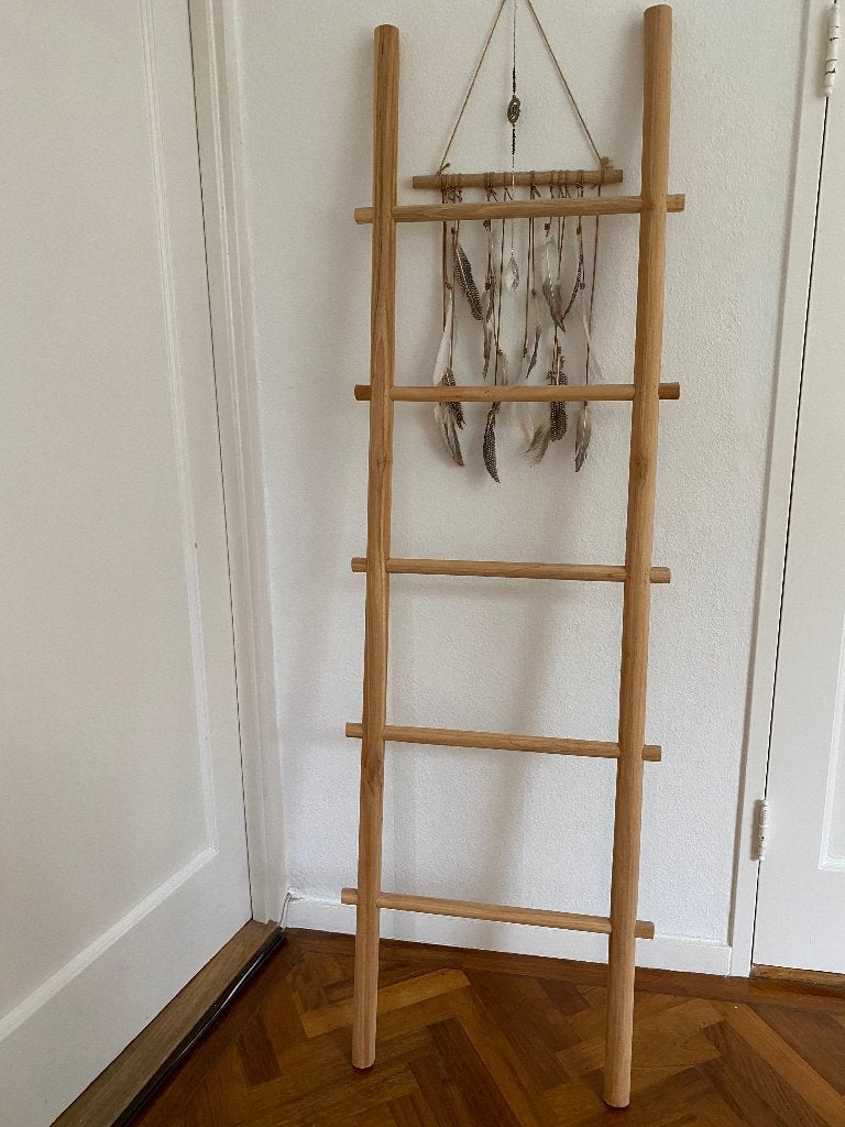 Houten decoratieve ladder, Ophalen, Zo goed als nieuw