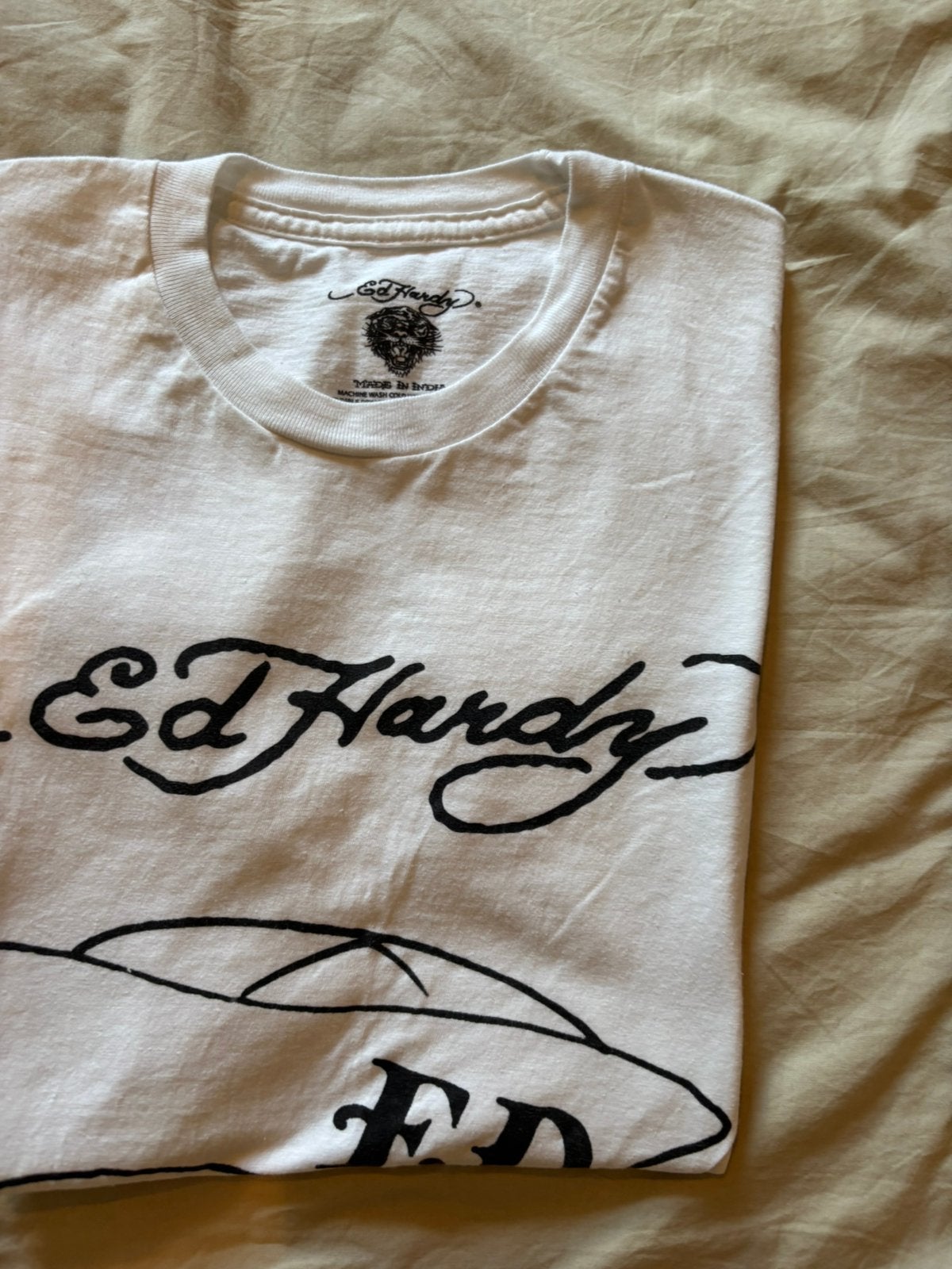 Ed Hardey wit shirt mt L., Ophalen of Verzenden, Zo goed als nieuw, Wit