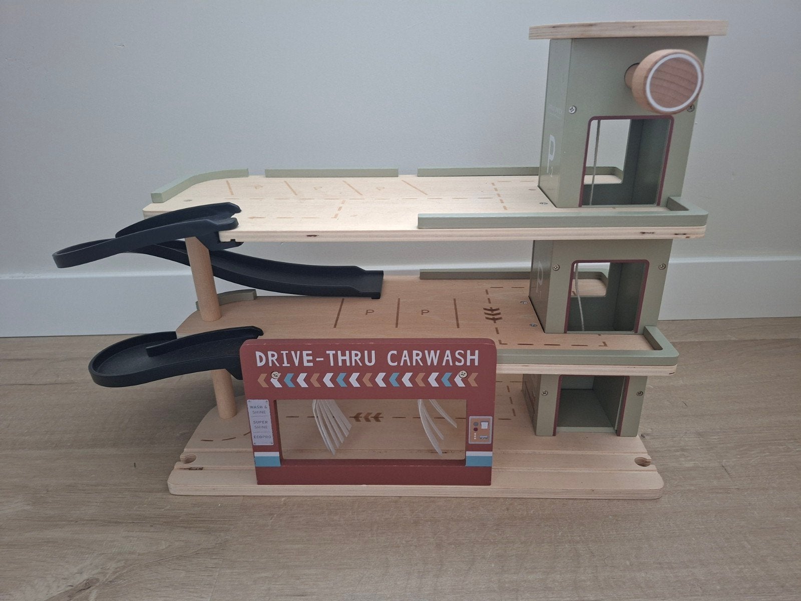 Little Dutch Houten parkeergarage met helikopterplatform, Kinderen en Baby's, Ophalen, Gebruikt, Jongen of Meisje