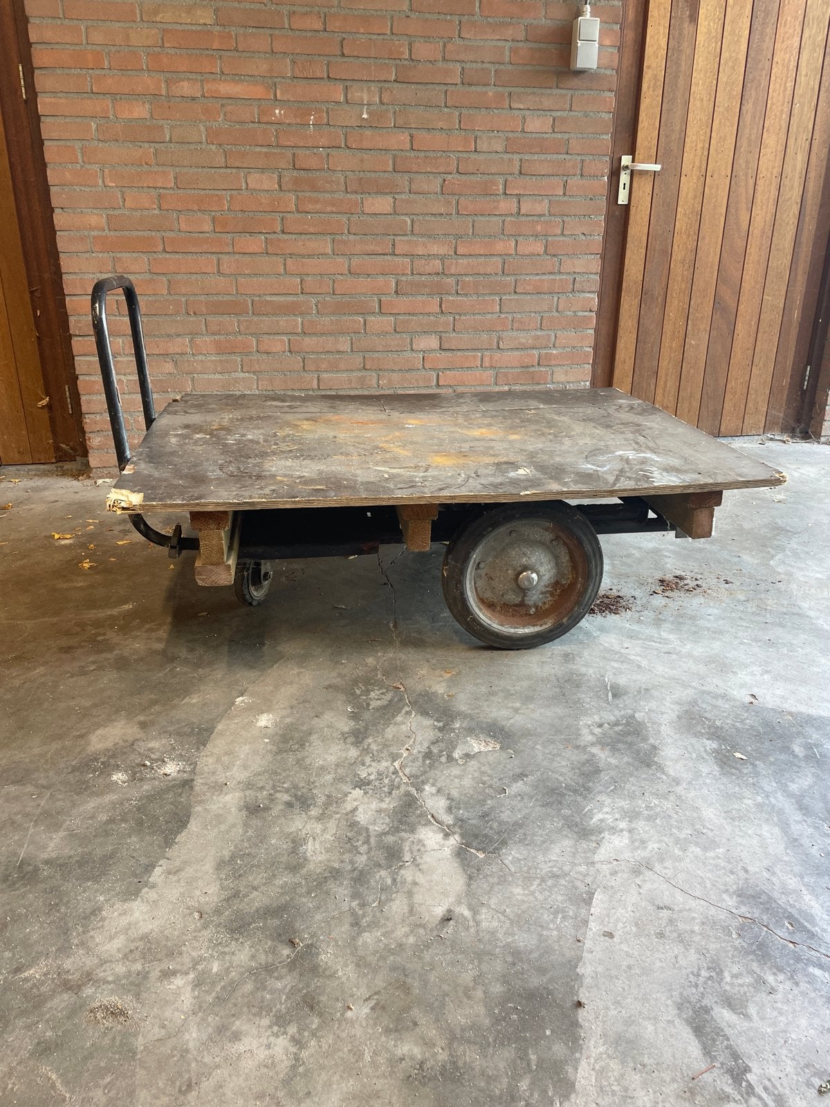 Robuuste transportkar met handvat, Ophalen of Verzenden, Gebruikt, Transportkar