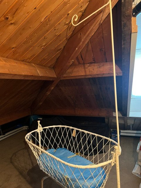Oude metalen wieg 100 cm lang - 50 cm- diep 31, Kinderen en Baby's, Babywiegjes en Ledikanten, Ophalen, Gebruikt, Wieg