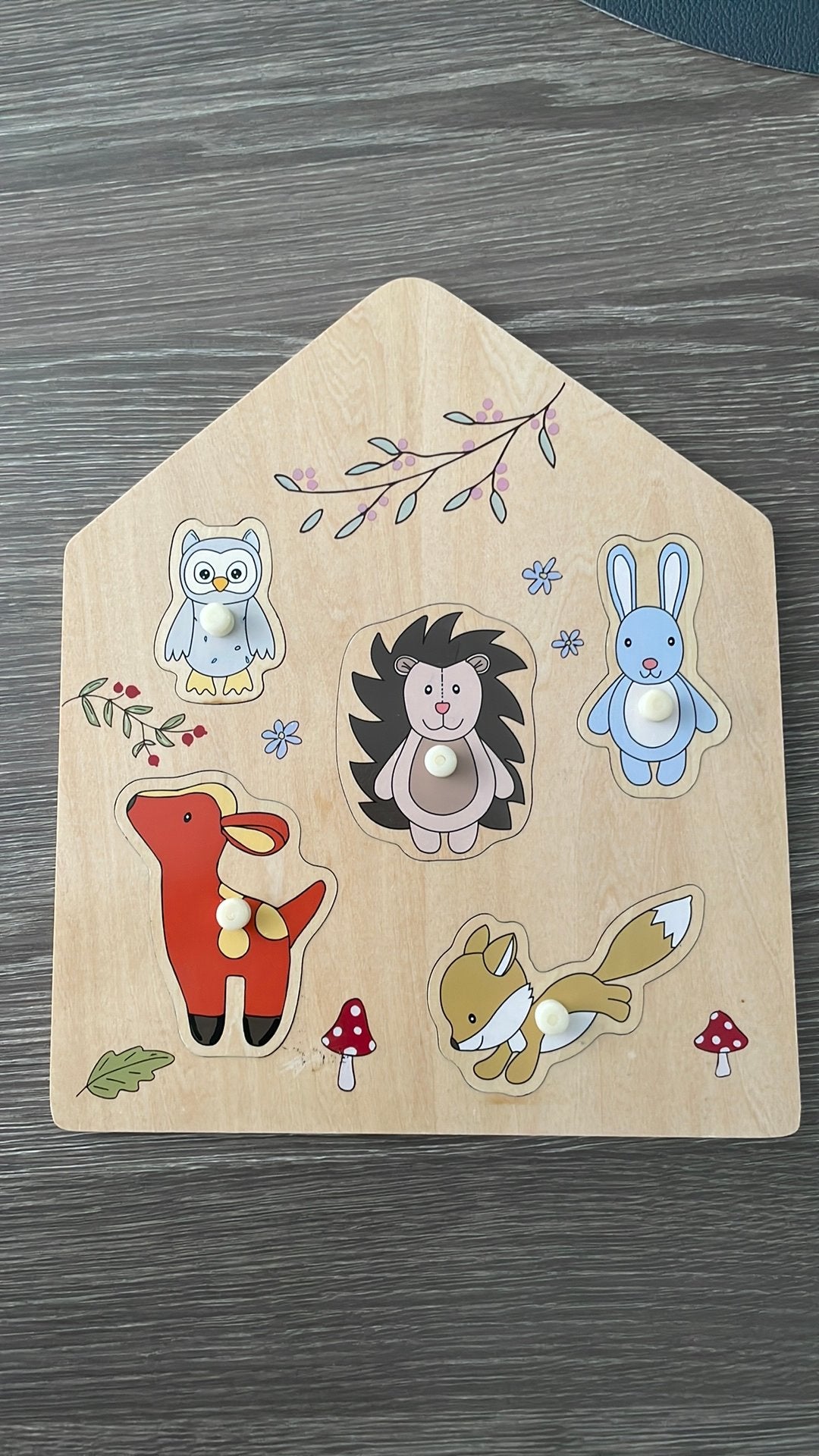 Houten puzzel met doos, Ophalen of Verzenden, Zo goed als nieuw
