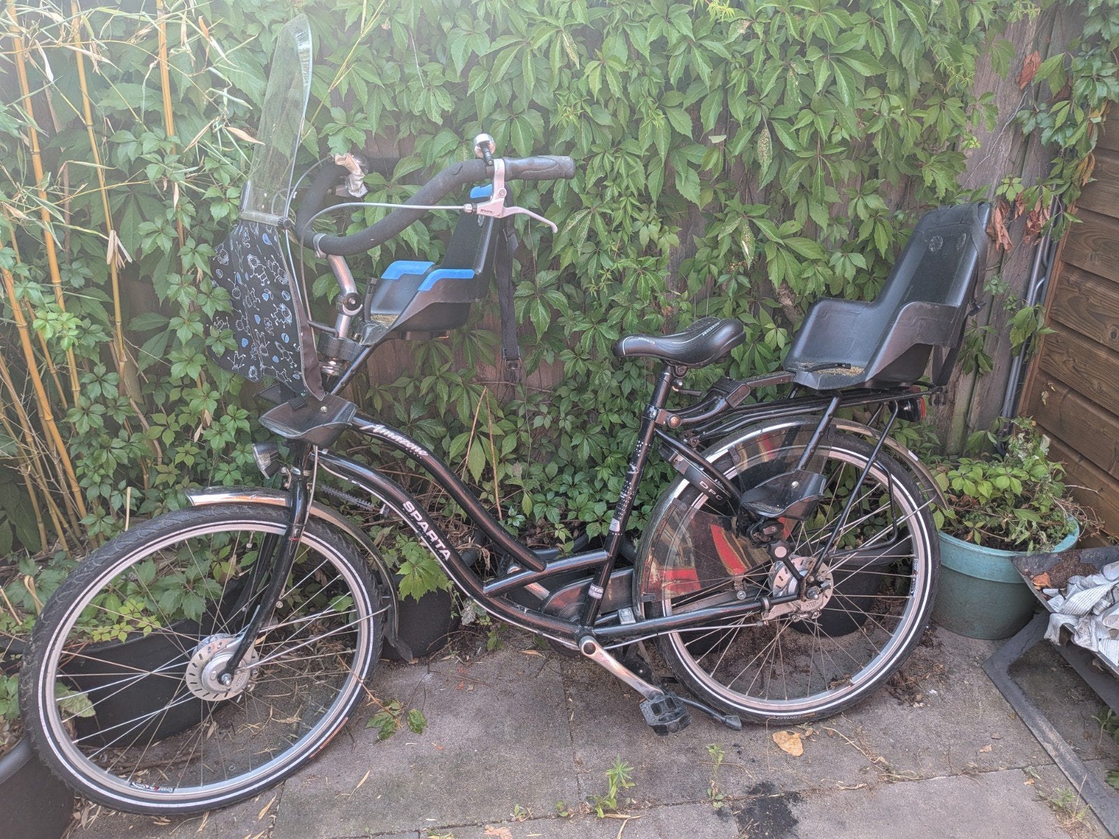 Moederfiets Sparta met 2 zitjes, Ophalen, 2 zitjes, Gebruikt, Overige merken