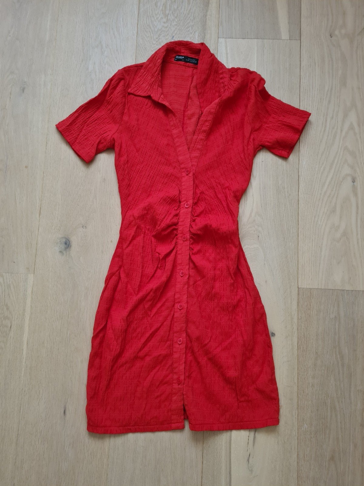 Rood stretch jurkje van Pull&Bear, maat S, Ophalen, Pull&Bear, Zo goed als nieuw, Maat 36 (S)
