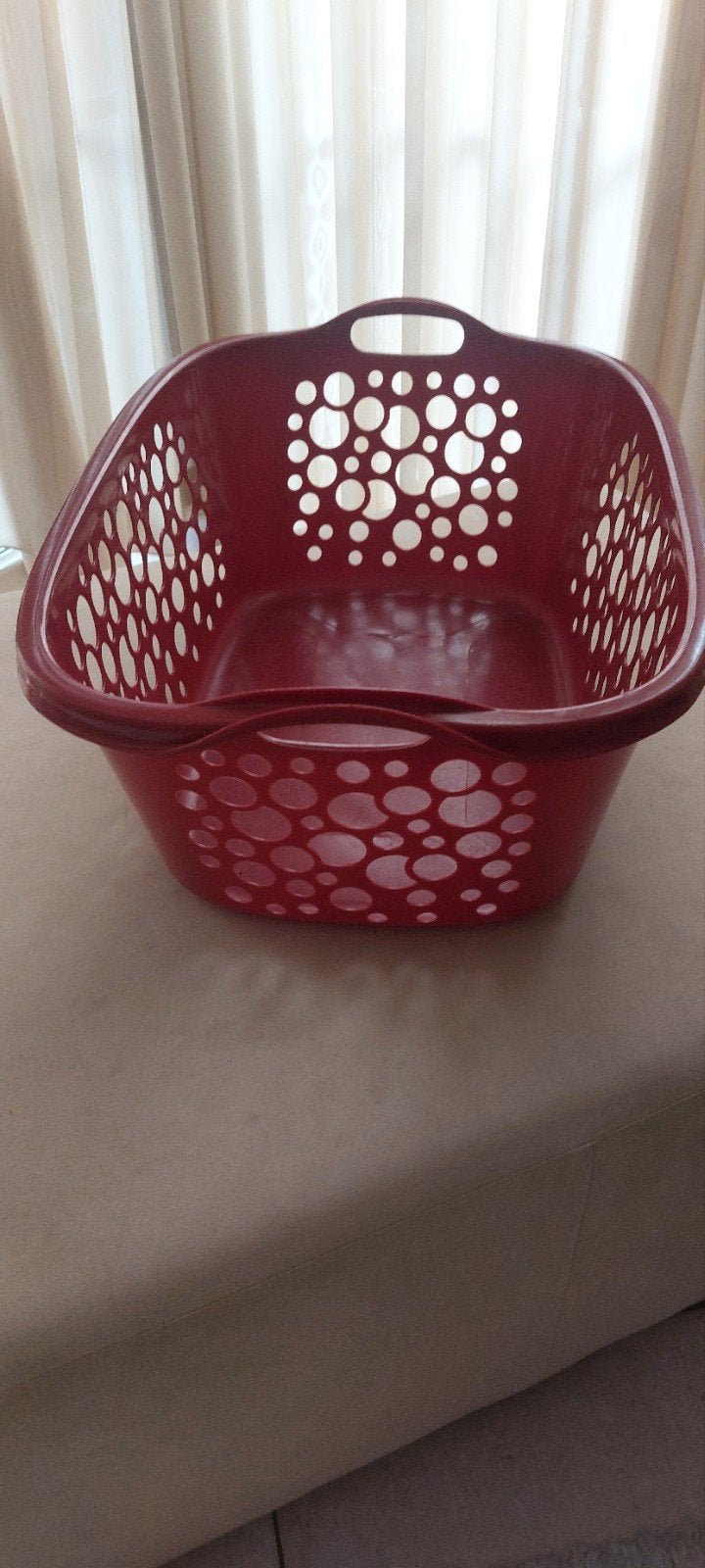 Rode wasmand, Ophalen of Verzenden, Gebruikt, Rood, Kunststof
