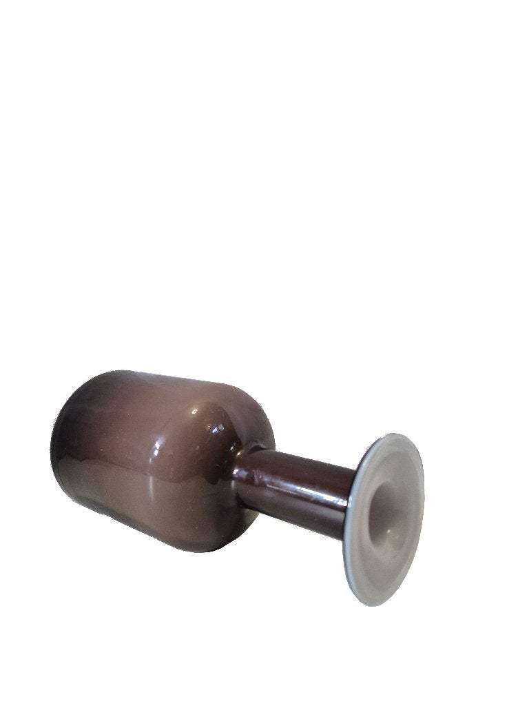 Prachtige vintage Deense Holmegaard Otto Brauer design vaas, Gebruikt, Handgemaakt, Ophalen of Verzenden, Glas