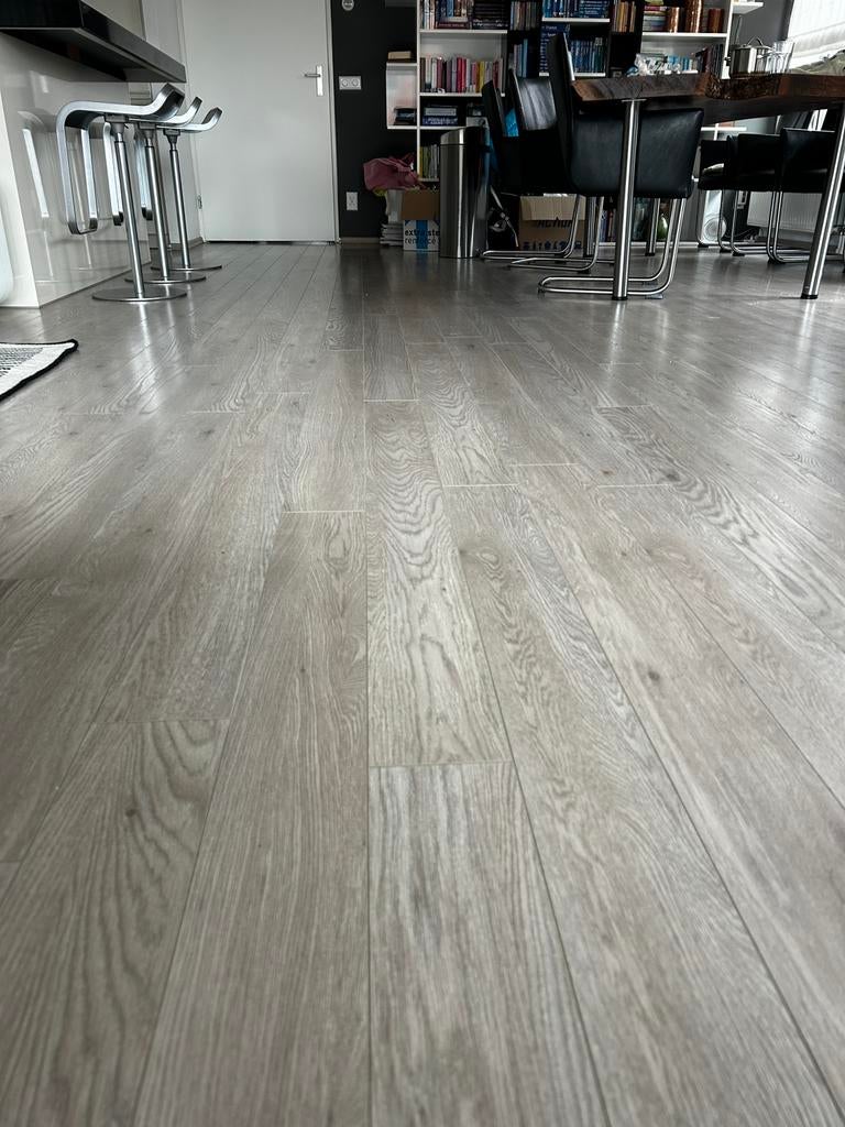 Laminaat Eiken Wit – 100m² (waarvan 4 ongeopende pakken), Ophalen, Eiken wit, 75 m² of meer, Wit