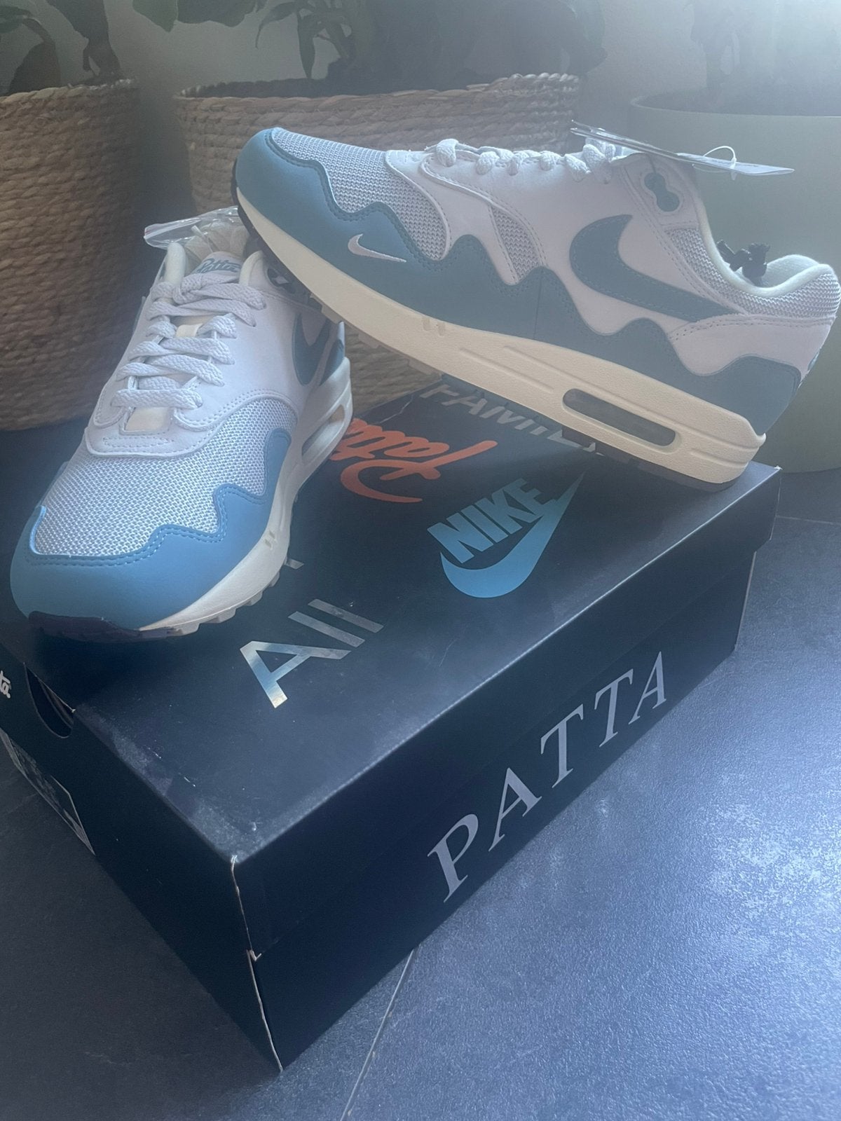 Nike Air Max 1 Patta Noise Aqua! Nieuw! Maat 43! OG!, Kleding | Heren, Blauw, Nieuw, Ophalen of Verzenden, Sneakers of Gympen