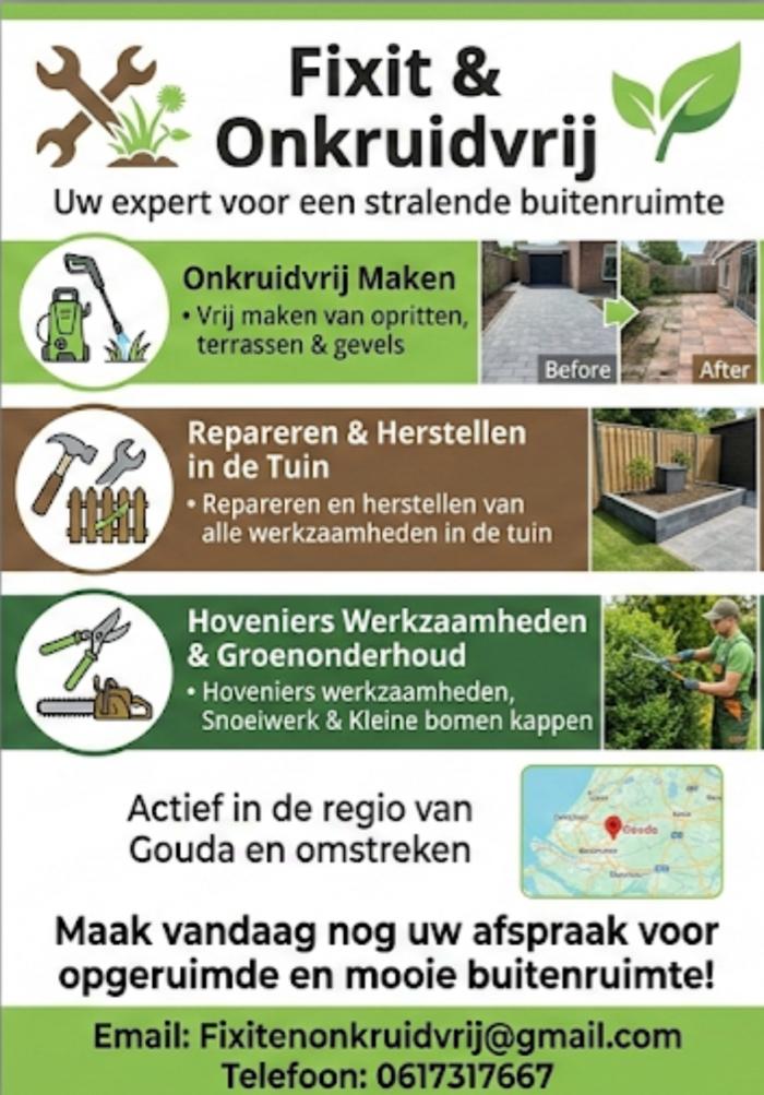 Handyman tuinman onderhoud hulp in en buitenshuis, Hobby en Vrije tijd, Ophalen