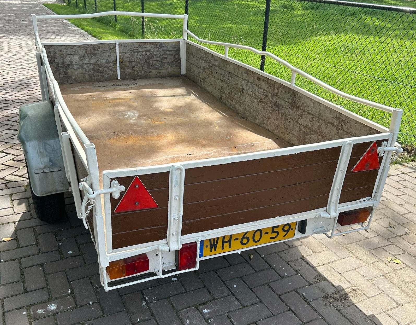 Aanhanger 1.30 x 2.50 m - In goede staat, Auto diversen, Aanhangers en Bagagewagens, Ophalen, Gebruikt