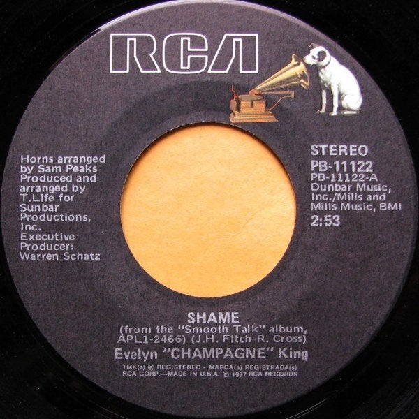 Single Disco (1977) Evelyn Champagne King - Shame, Gebruikt, 7 inch, Ophalen of Verzenden, Disco