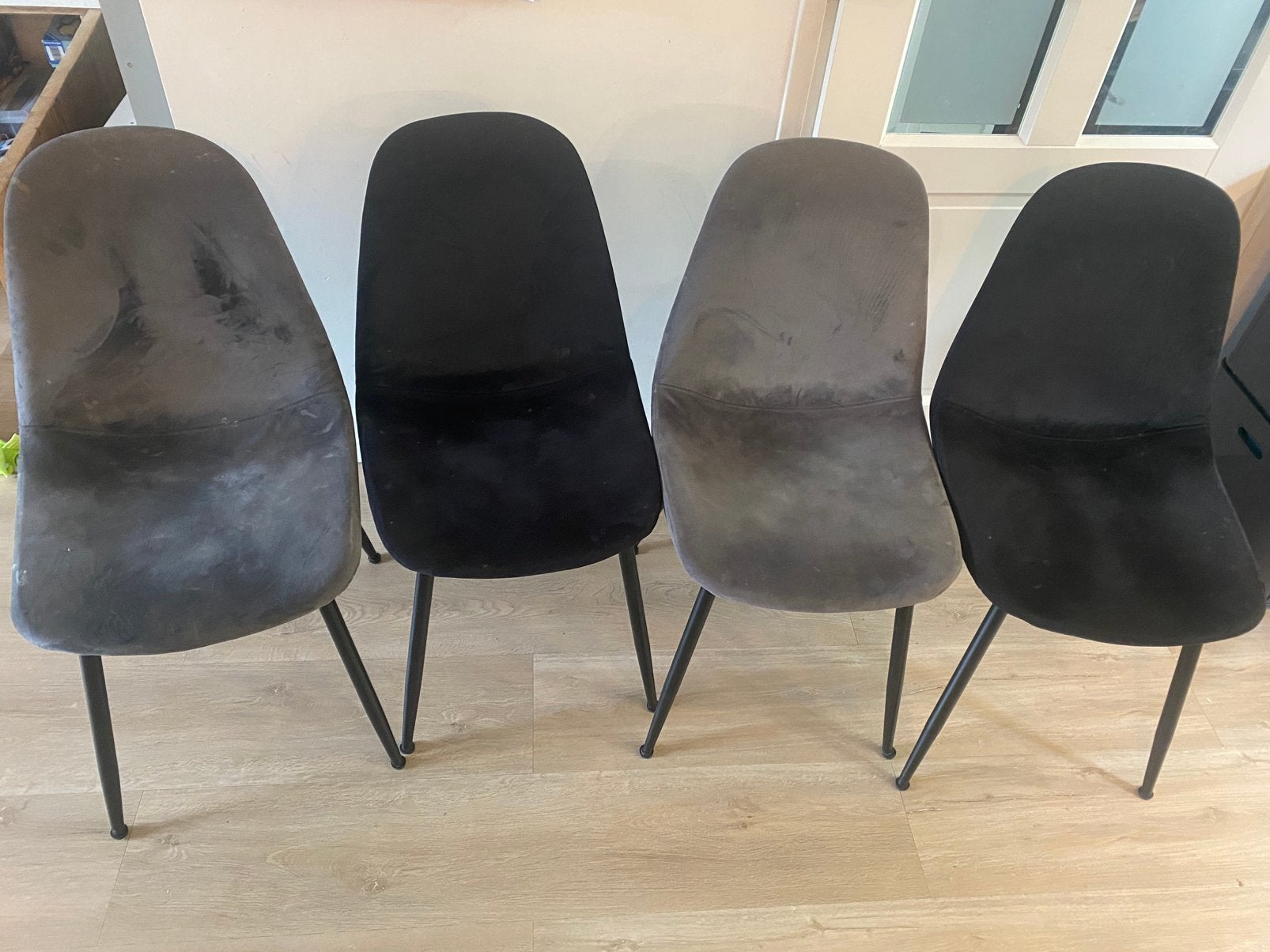 Gratis eetkamerstoelen, Huis en Inrichting, Stoelen, Ophalen, Gebruikt, Stof