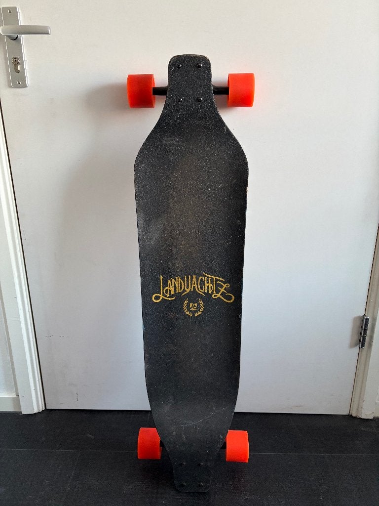 Landyachtz Evo Longboard set incl tas en bescherming, Sport en Fitness, Skateboarden, Gebruikt, Overige typen, Longboard, Ophalen of Verzenden
