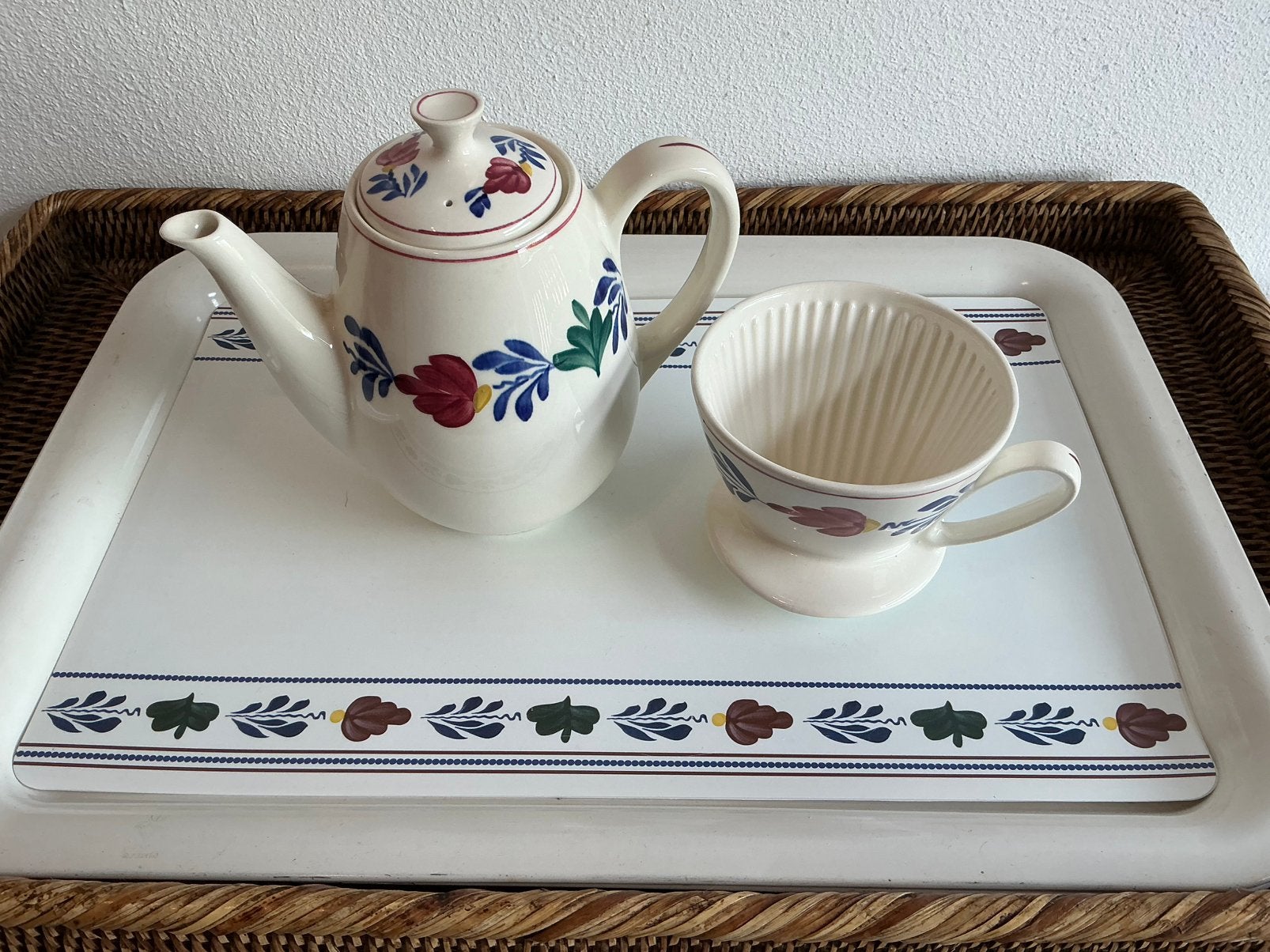 Boerenbont Pertus Regout Maastricht(Koffiepot/Koffiefilter), Antiek en Kunst, Antiek | Servies los, Ophalen of Verzenden