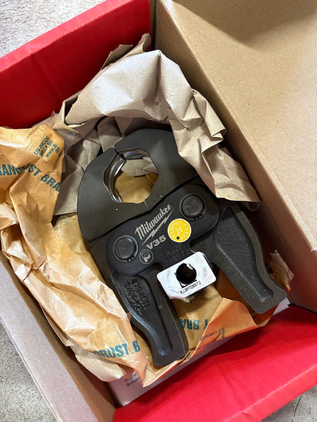 Milwaukee M12 V35 persbek, Ophalen of Verzenden, Nieuw