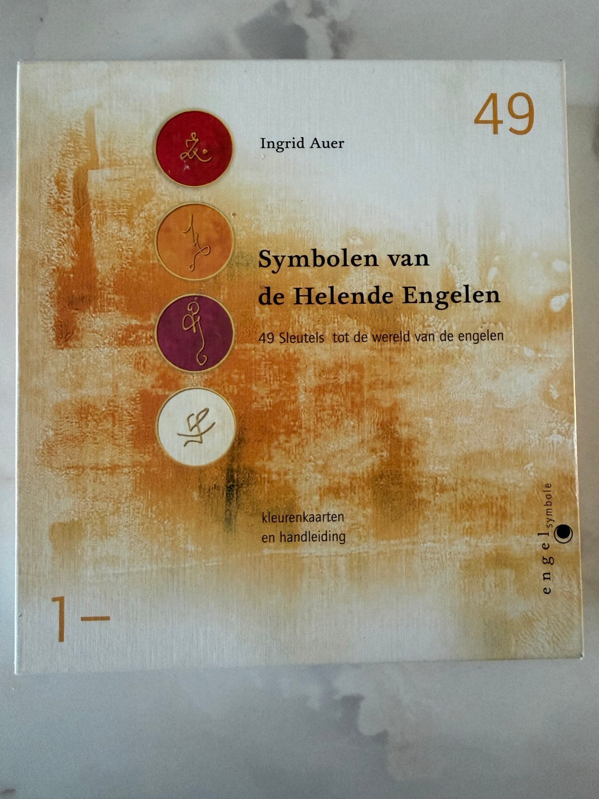 49 Symbolen van de Helende Engelen - Ingrid Auer, Ophalen of Verzenden, Zo goed als nieuw, Spiritualiteit algemeen, Instructieboek