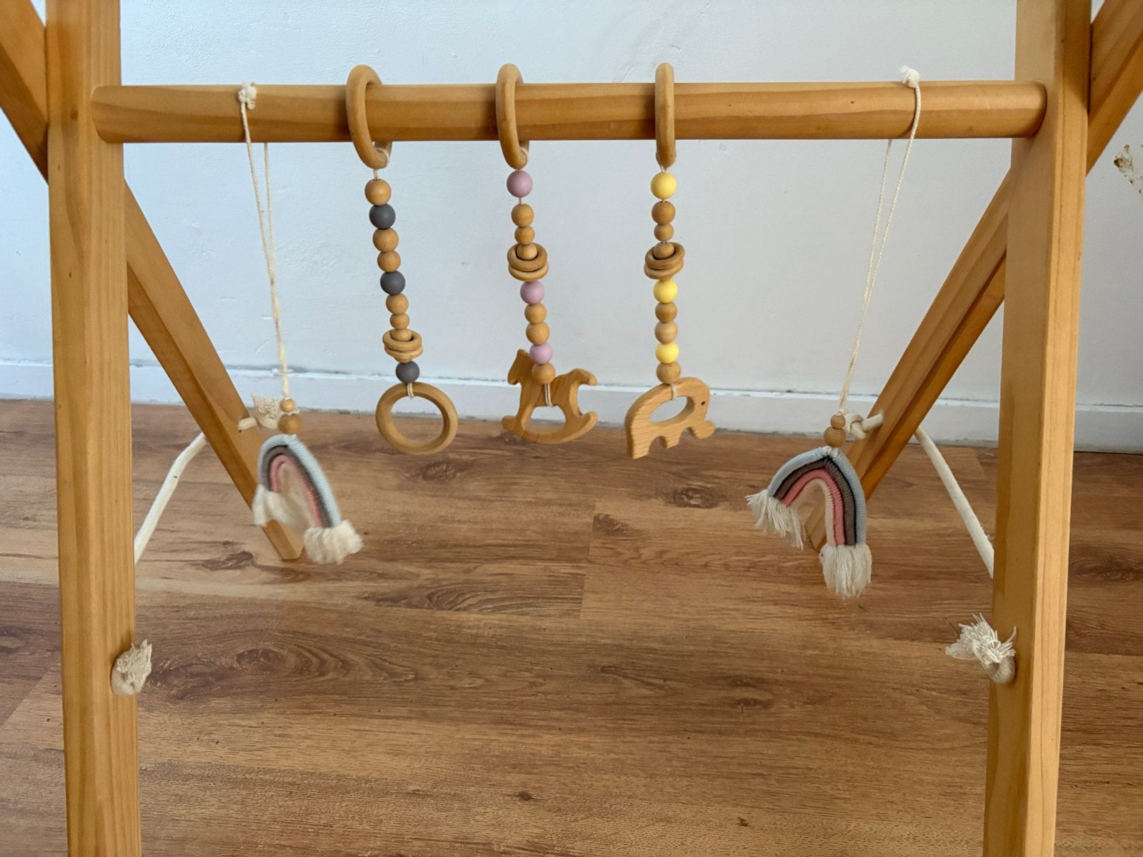 Houten Babygym met Speeltjes - Montessori Stijl, Ophalen, Zo goed als nieuw, Babygym