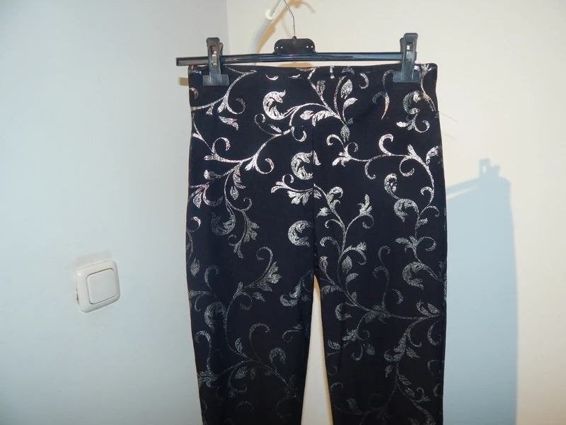 Joseph Ribkoff stretch broek zilveren paisley print chique M, Maat 38/40 (M), Verzenden, Zwart, Joseph Ribkoff