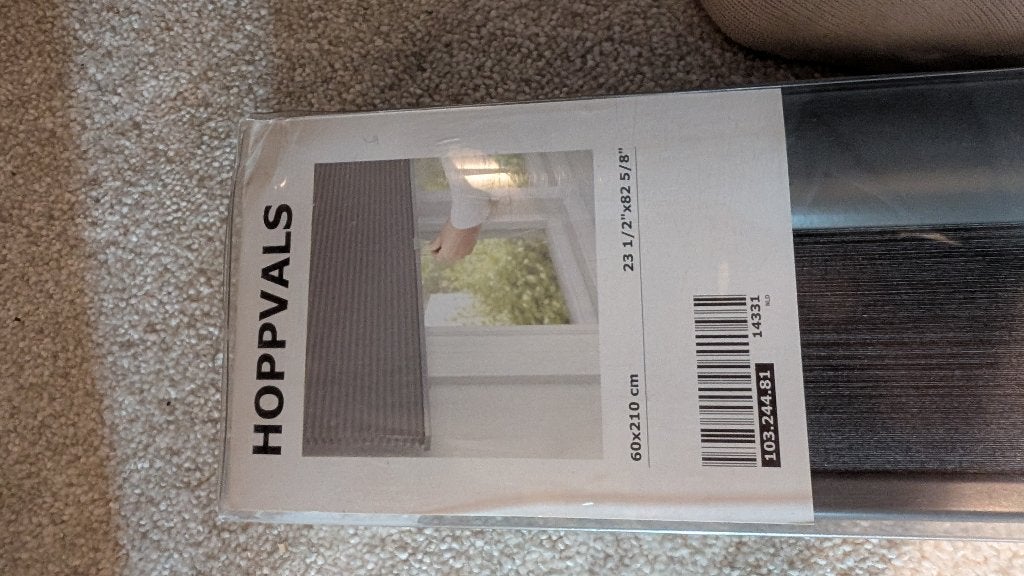 HOPPVALS Ikea Plisségordijn, grijs, 60x210cm, Huis en Inrichting, 210 cm, Ophalen of Verzenden, Gordijn, 60 cm