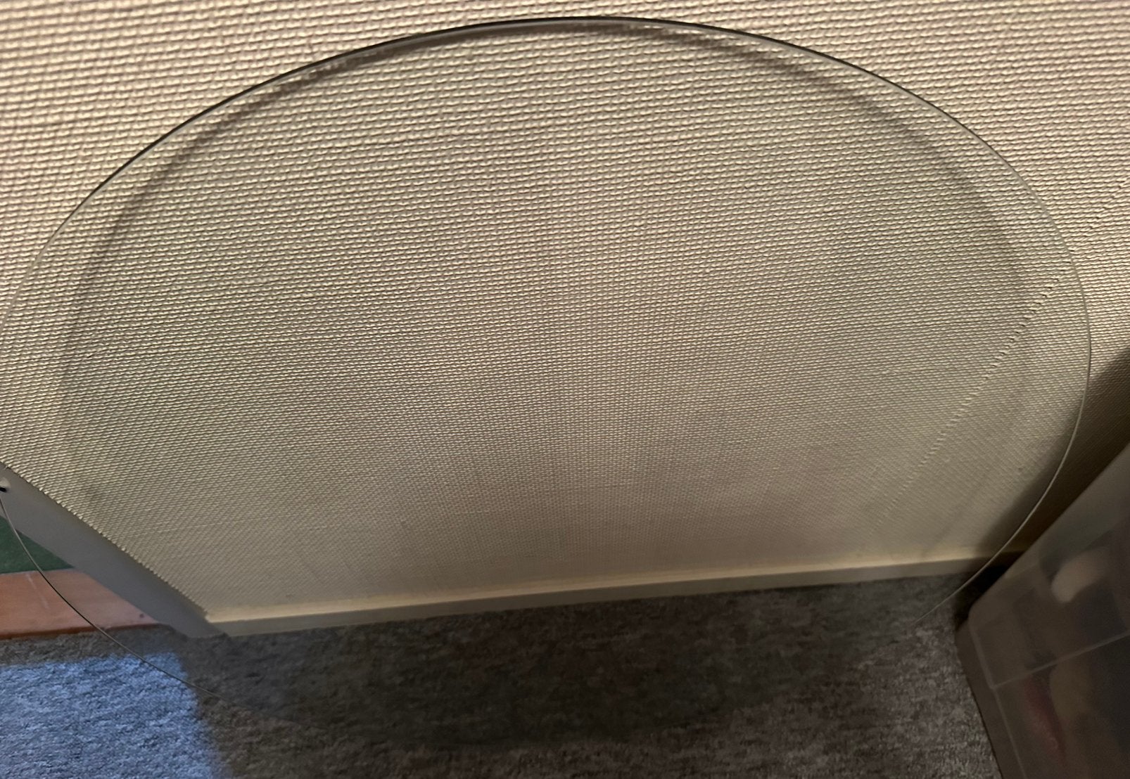 Glasplaat voor op een ronde salontafel., Ophalen