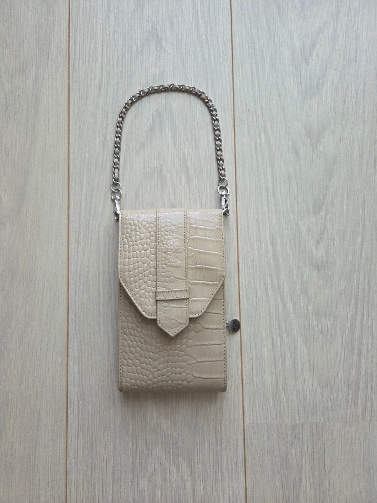 Mosz telefoon tasje tas beige piu leer 20 x 11, Ophalen of Verzenden, Beige, Overige typen
