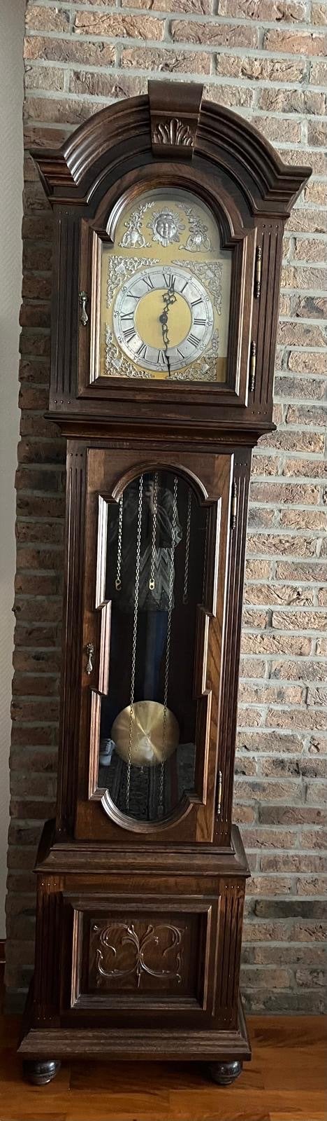Antieke Staande Klok - Klassiek Houten Design, Ophalen of Verzenden
