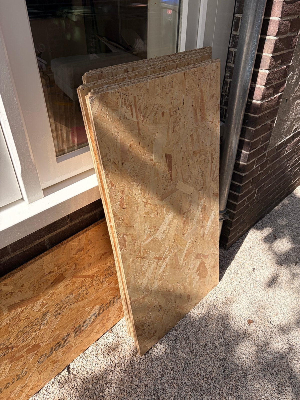 OSB tand-groef 4 zijdig 18mm reststukken, Ophalen, Minder dan 25 mm, Zo goed als nieuw, Plank