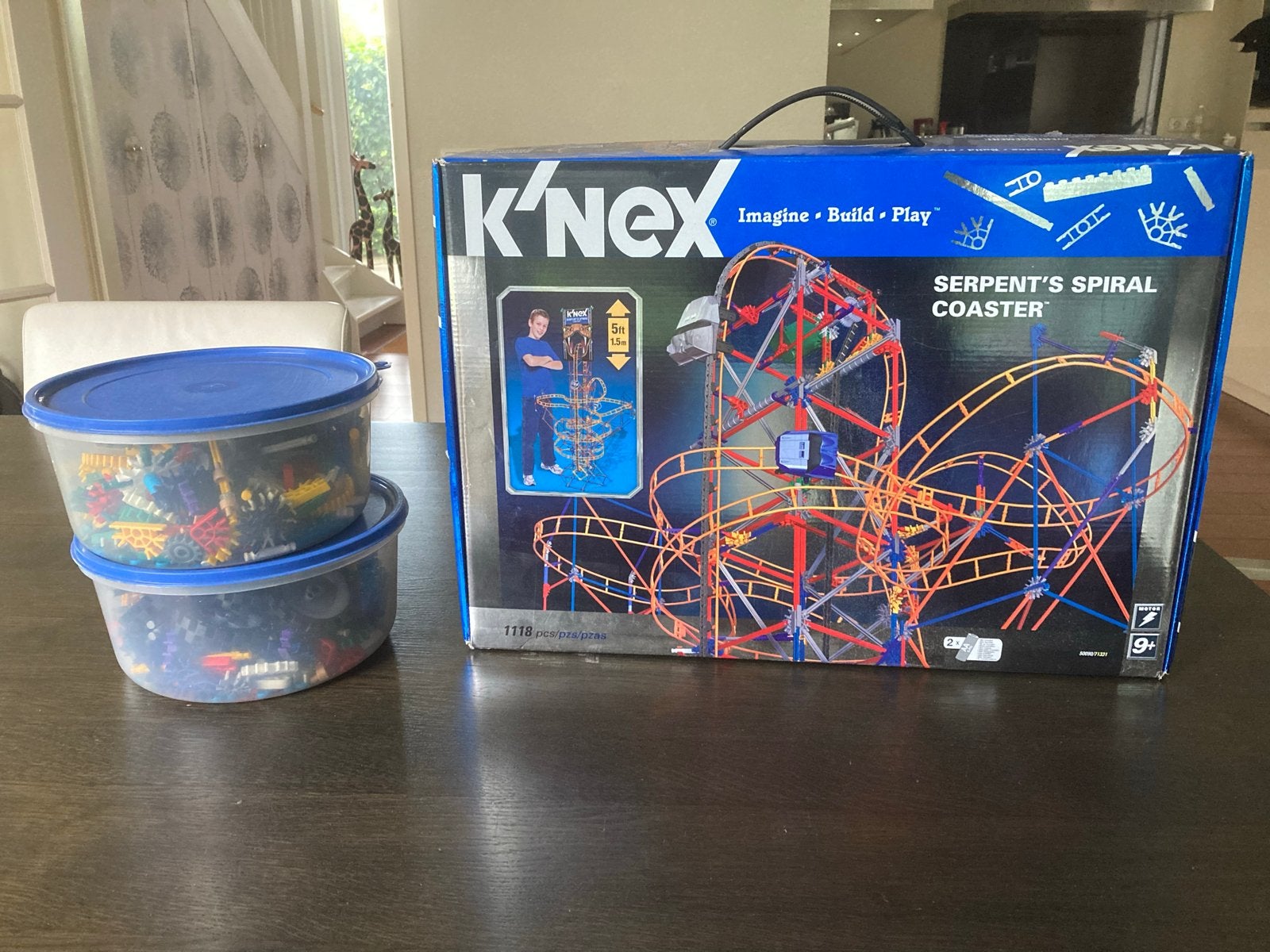 K'nex Serpent's Spiral Coaster met extra onderdelen, Ophalen, Gebruikt, K'nex