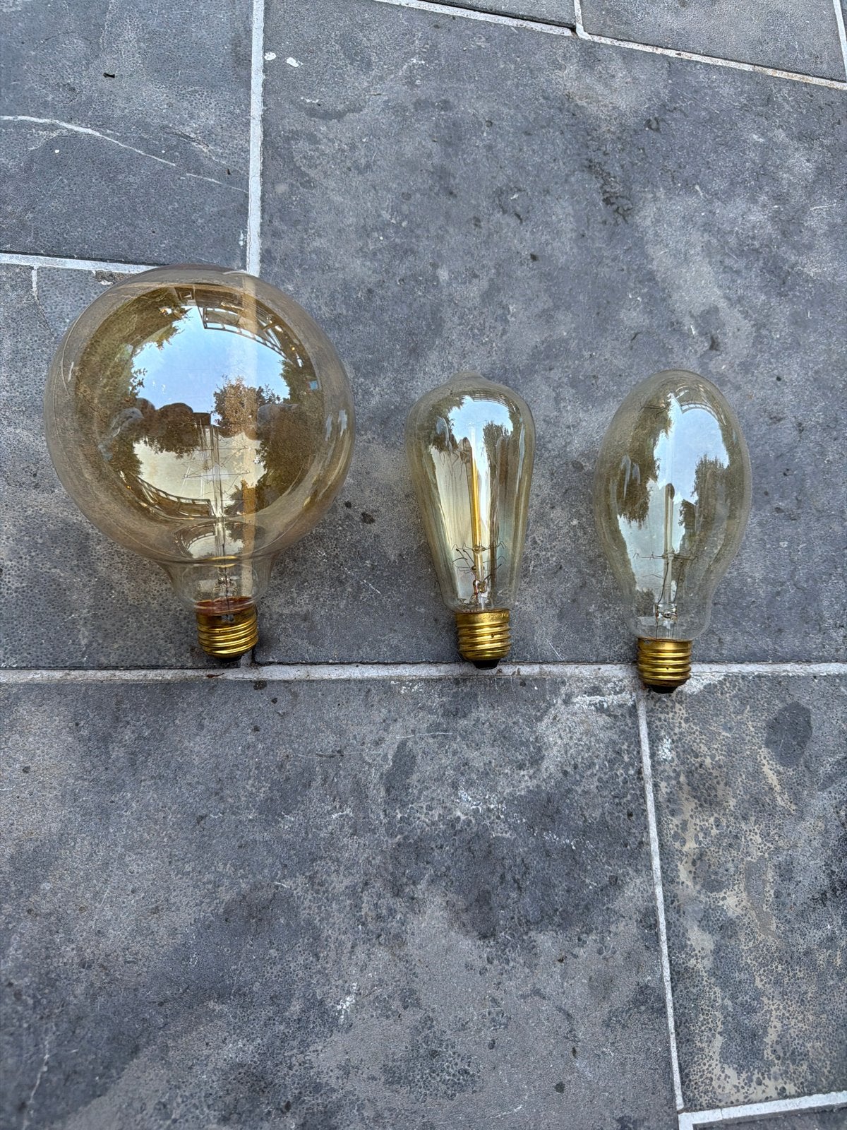 Diverse decoratieve gloeilampen (4x rond, 2x peer, 1x rustie, 30 tot 60 watt, Gebruikt, Gloeilamp, Overige merken